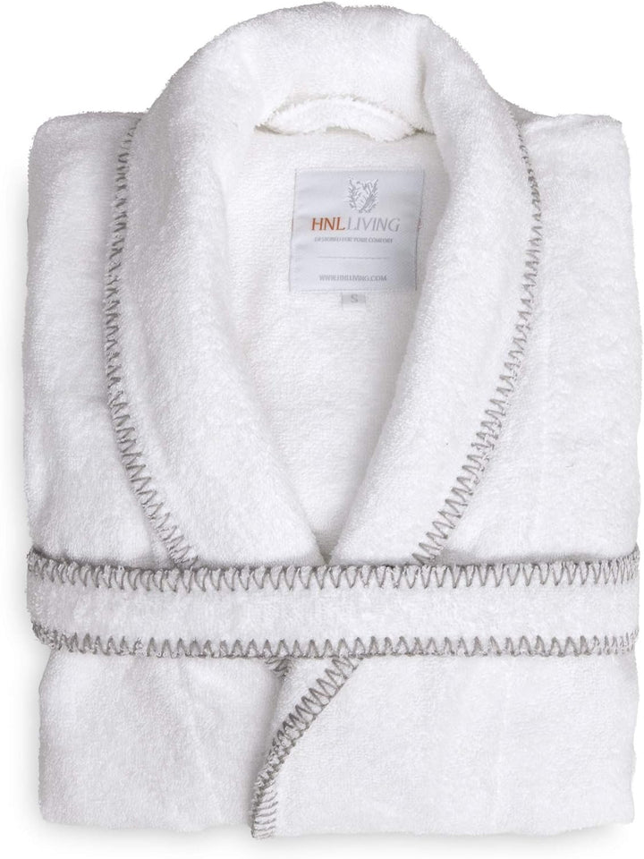Heckett Lane Bademantel 60% Baumwolle 40% Bambus Viscose Bamboo S White