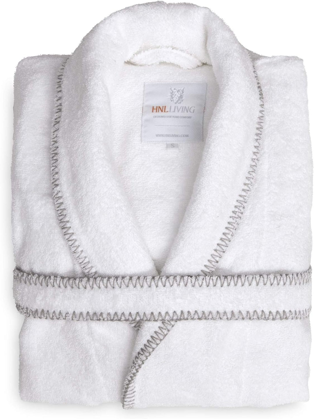 Heckett Lane Bademantel 60% Baumwolle 40% Bambus Viscose Bamboo XL White