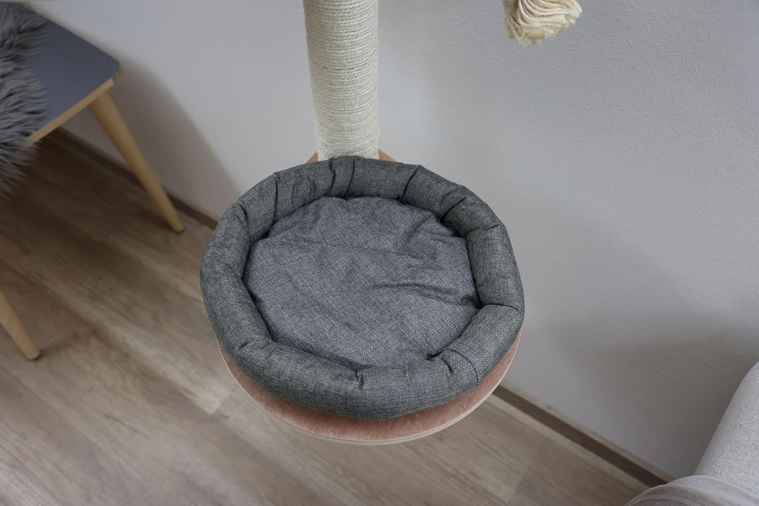 Kerbl Pet Wandkratzbaum Dolomit 2.0 Tofana | Grau, 160 cm hoch, Wandkratzbaum aus Holz und Sisal, mi