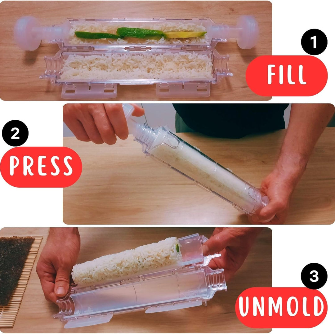 Sushi Maker Komplett-Set Sushi Maker Sushi Maker Set Sushi Maker Set mit Bambusmatte Japanisches Mes