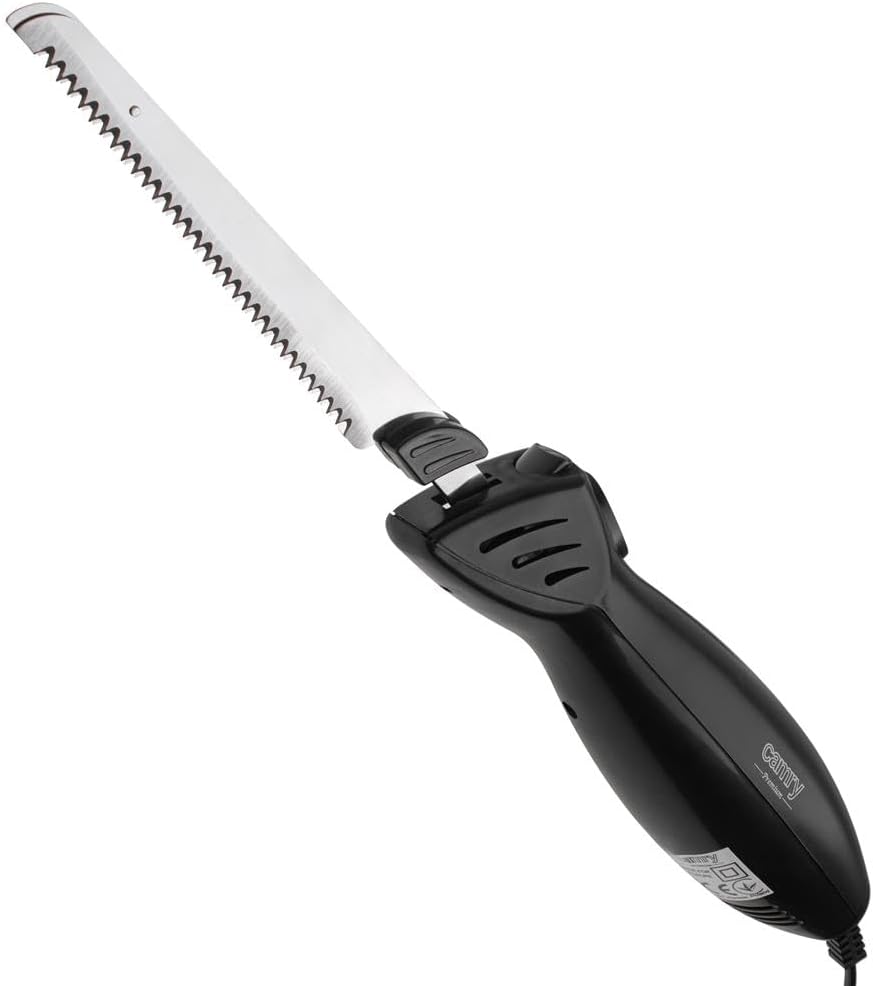 CAMRY CR 4513 Elektromesser, elektrisches Messer, Küchenmesser aus Edelstahl, schwarz