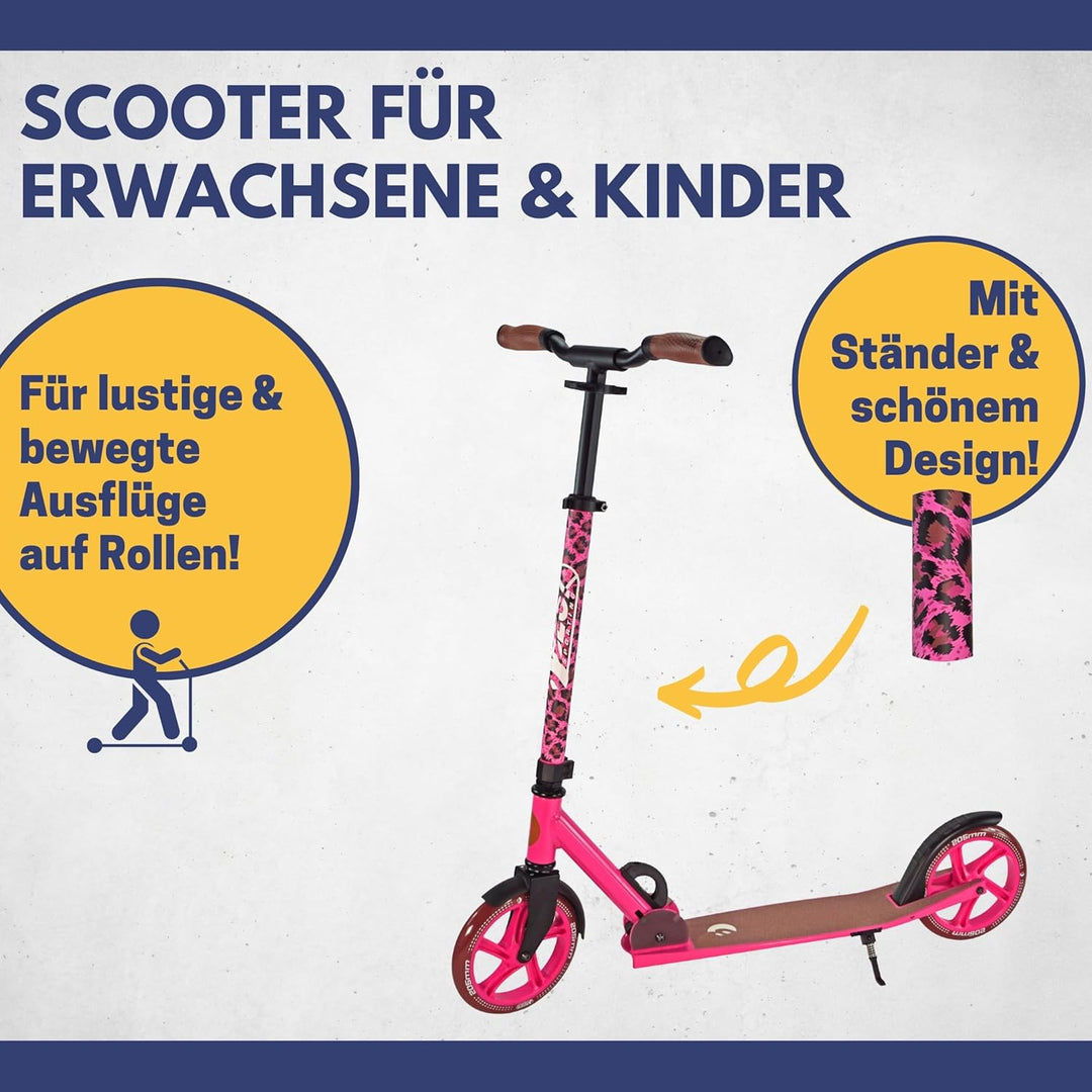 Best Sporting Scooter Erwachsene und Kinder I klappbarer Roller mit Ständer I stilvoller City-Roller