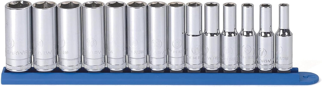 GEARWRENCH 80554 Steckschlüsselsatz, 9,5 mm (3/8 Zoll), 6-teilig, tief, metrisch, 14-teilig