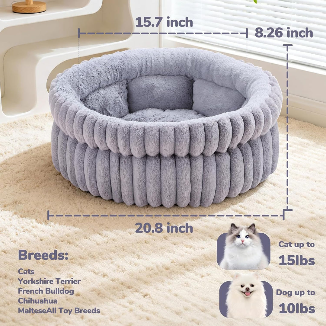 Shikha Katzen-Sofabetten für Hauskatzen, 50 x 20 x 20 cm, grosses Katzenbett, waschbares Kätzchenbet