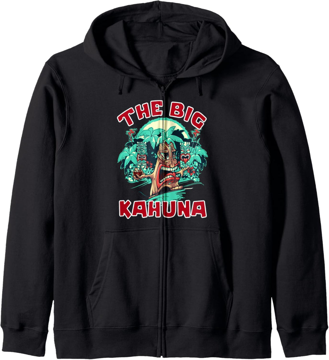 Tiki Big Kahuna Lustiger hawaiianischer Vatertagsurlaub Kapuzenjacke