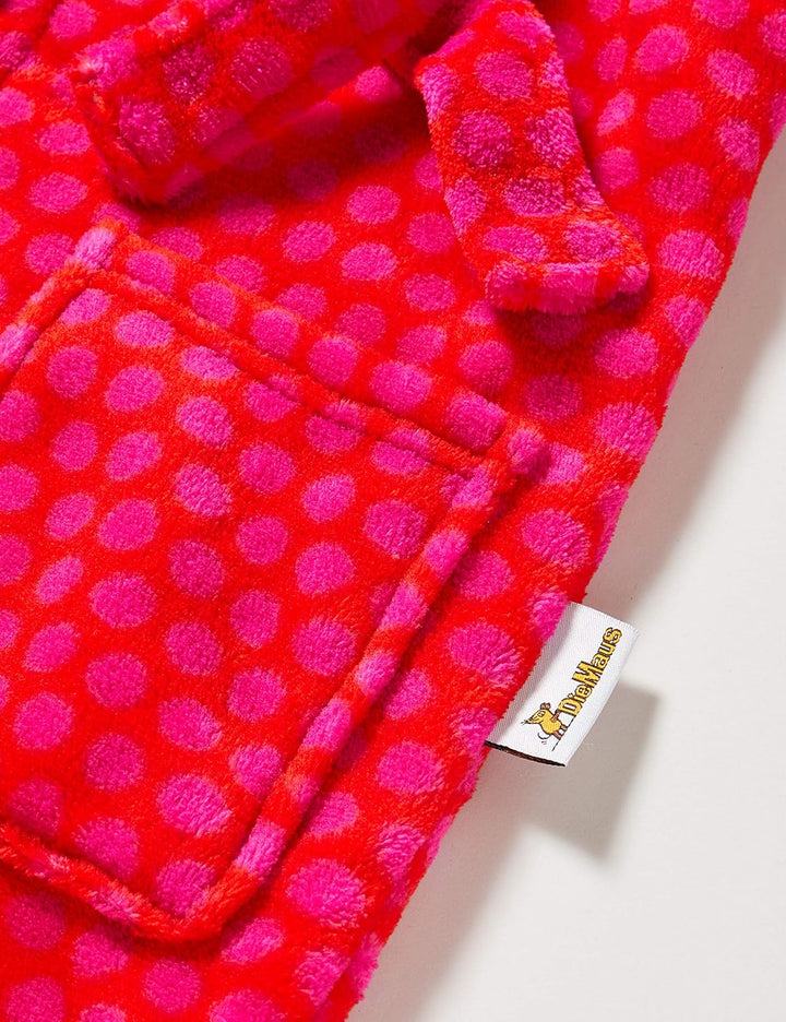 Playshoes Kinder Fleece-Bademantel mit Kapuze, Flauschiger Morgenmantel für Mädchen, die Maus-, Blum