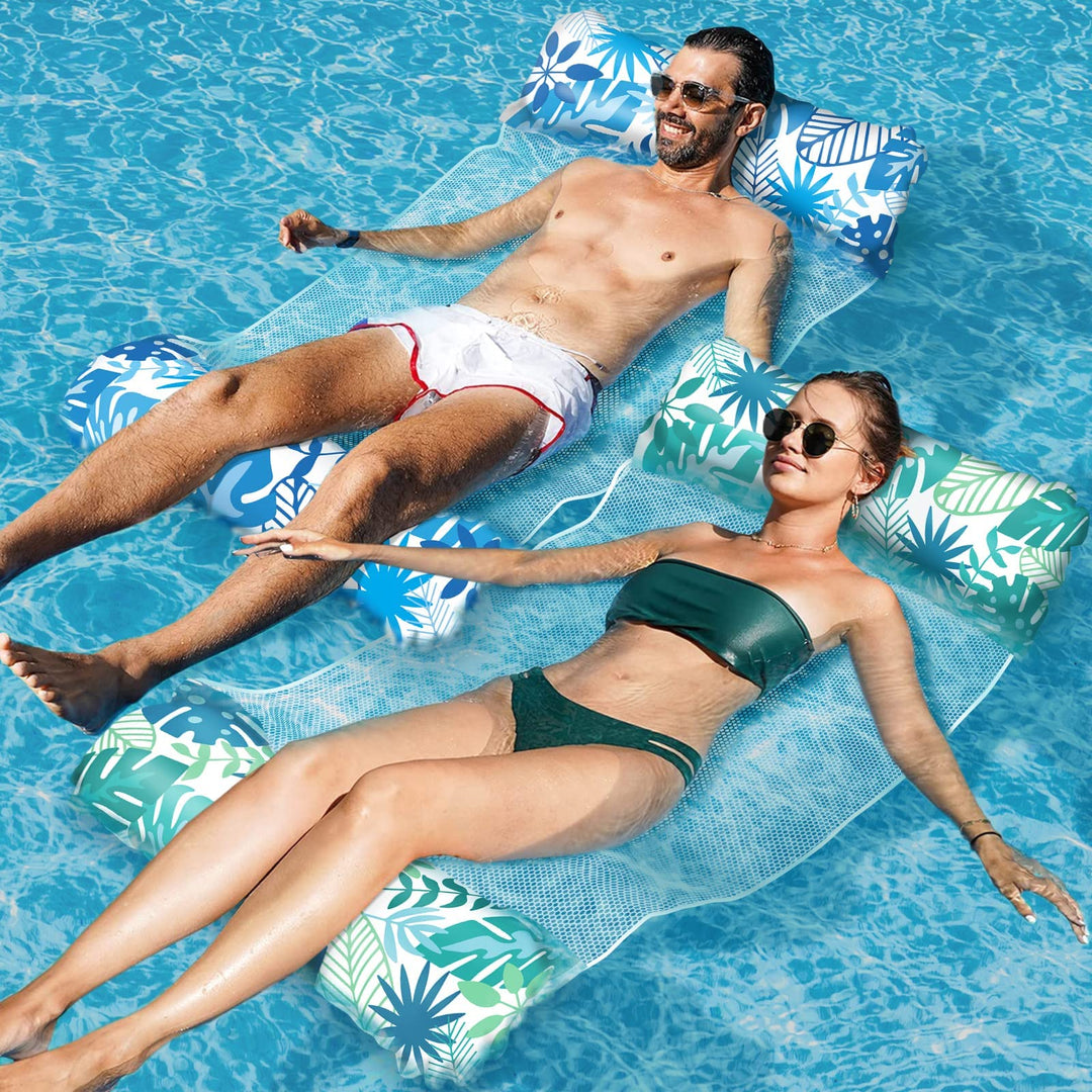 Elidepe Luftmatratze Pool, XL Pool Spielzeug Luftmatratze Wasser, 2 Stück PoolZubehör Spass Erwachse