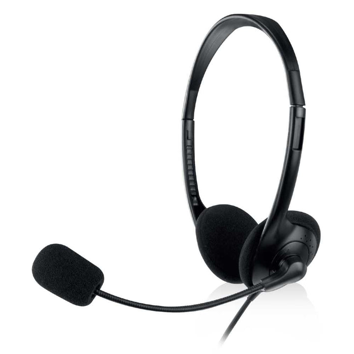 Ewent EW3568 Leichtes USB Headset mit Mikrofon für PC,Lautstärkeregler und Stummschalter für Mikrofo