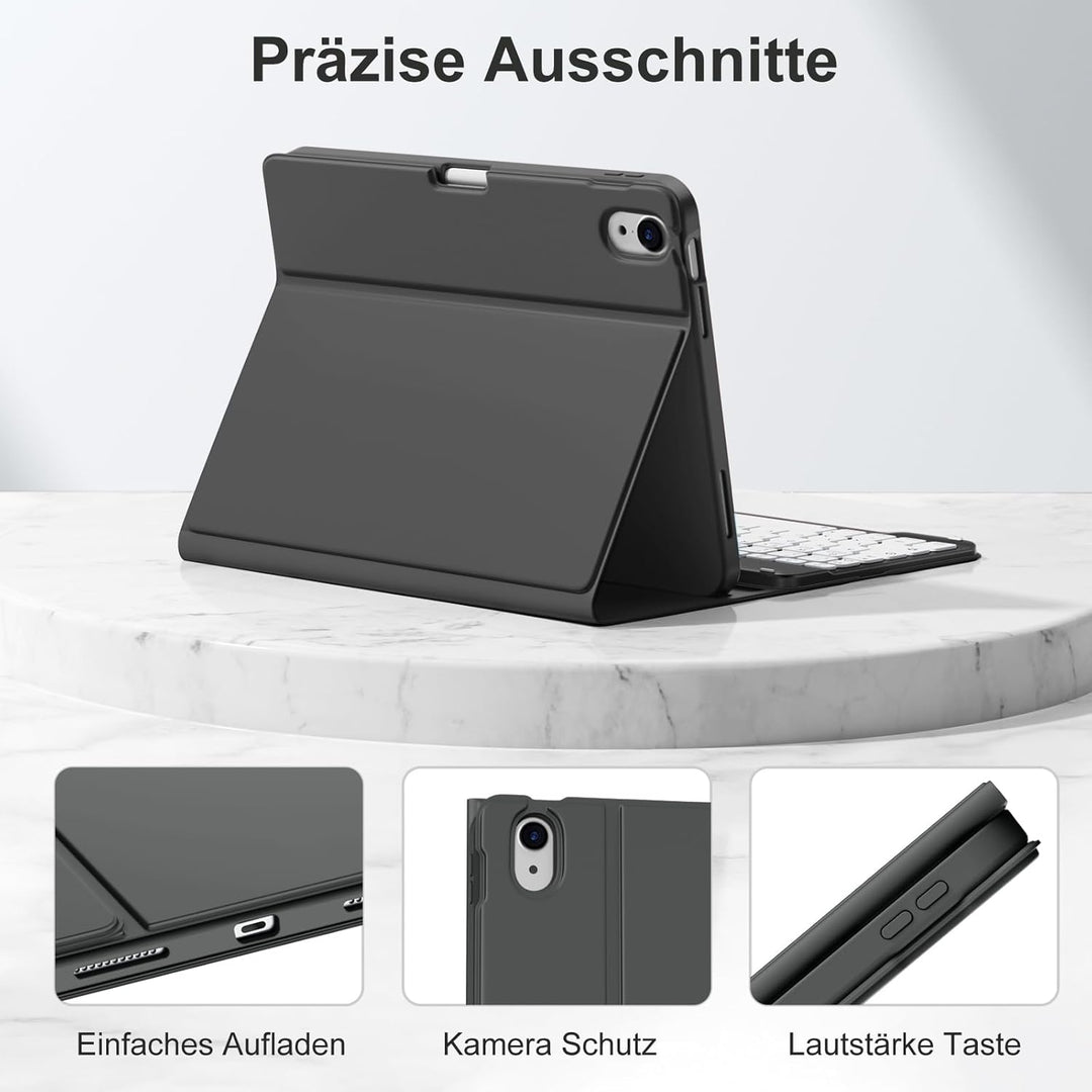 Hülle mit Tastatur für iPad Air 11 Zoll M3 2025 M2 2024/Air 5 Generation 2022 4. 2020 10,9 Zoll, Mag