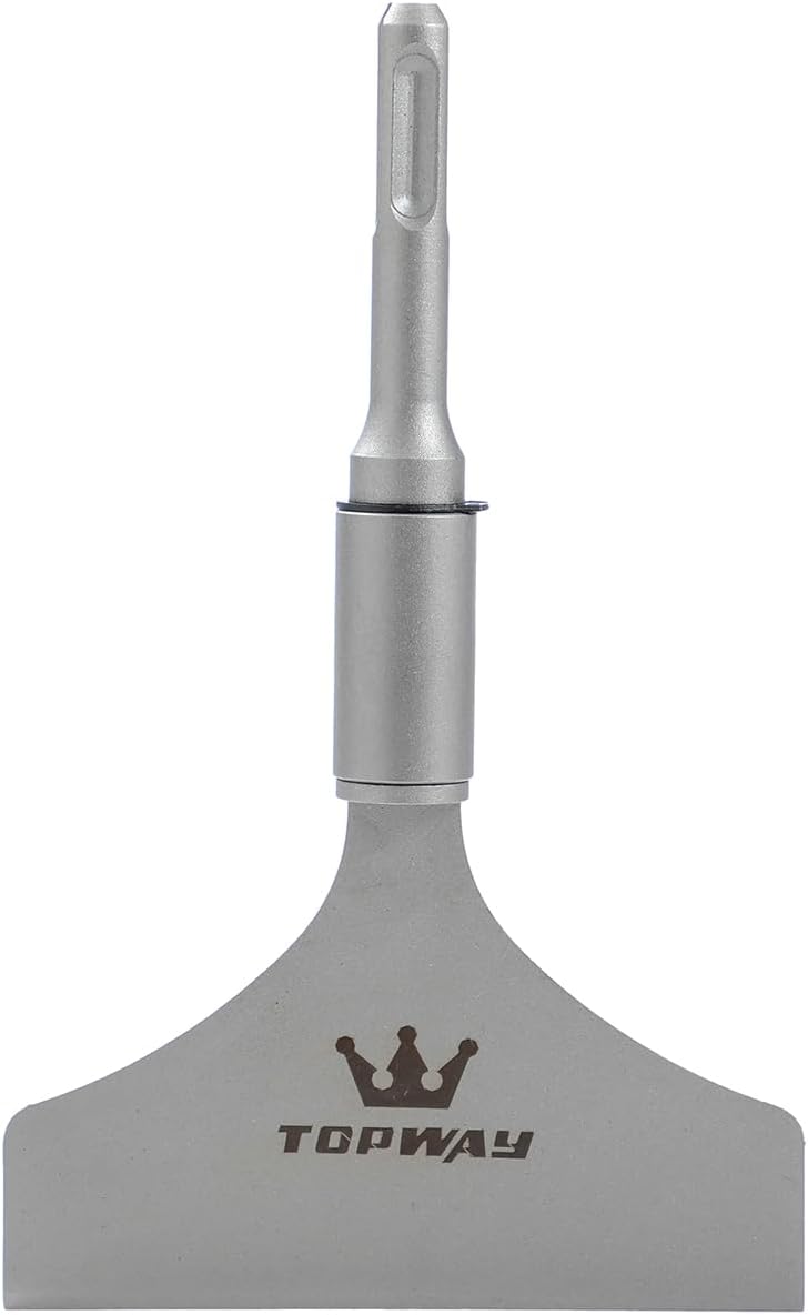 TOPWAY Satz mit 6 Stück SDS-Plus Spachtelmeissel 3 Zoll + 4 Zoll Bodenschaber Fliesen Entfernung Mei