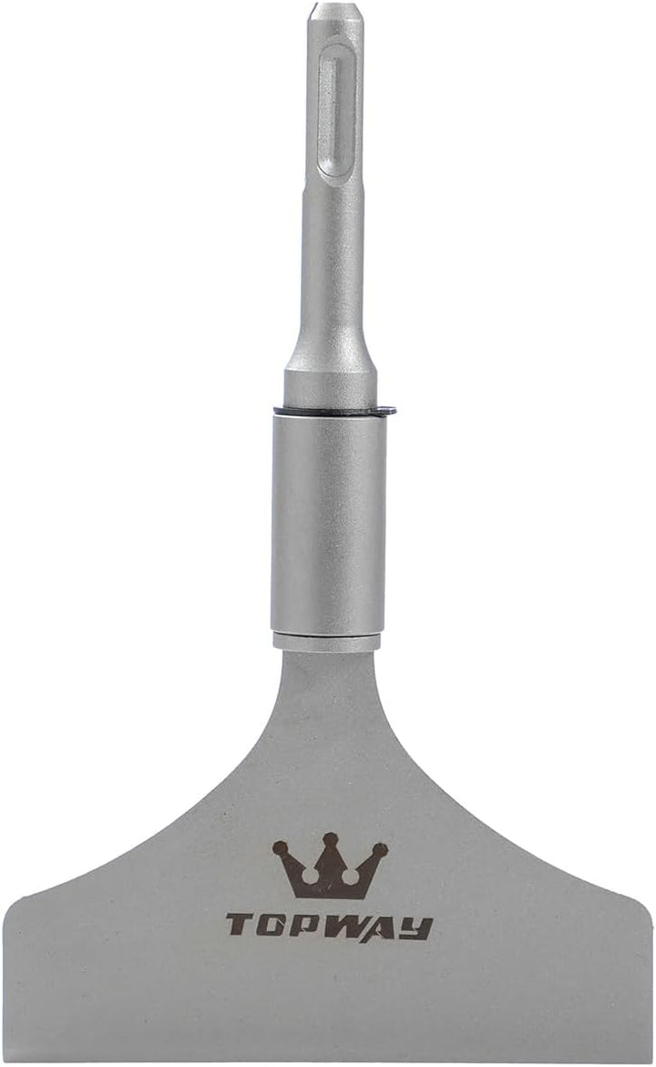 TOPWAY Satz mit 6 Stück SDS-Plus Spachtelmeissel 3 Zoll + 4 Zoll Bodenschaber Fliesen Entfernung Mei