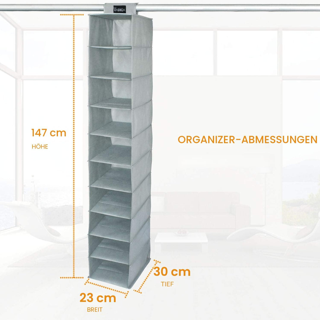 VAESIDA Hutablage & Baseball Kappen-Halter – 10 Regale, hängender Schrank für Baseballhut-Aufbewahru