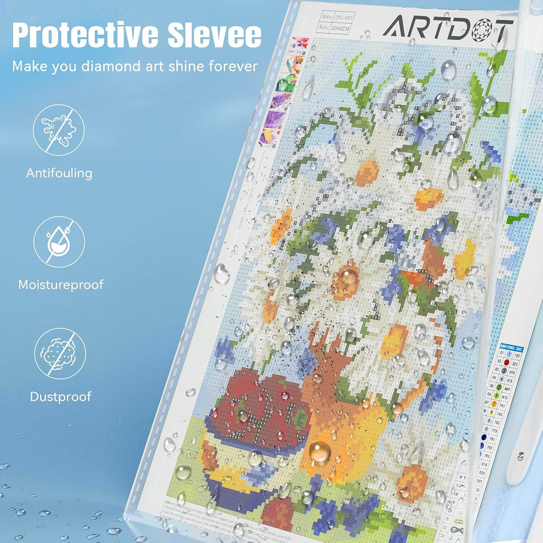 ARTDOT Diamant Painting Bilder Album mit Griff, Diamond Painting Mappe, Sichtbuch in A2 für Aufbewah