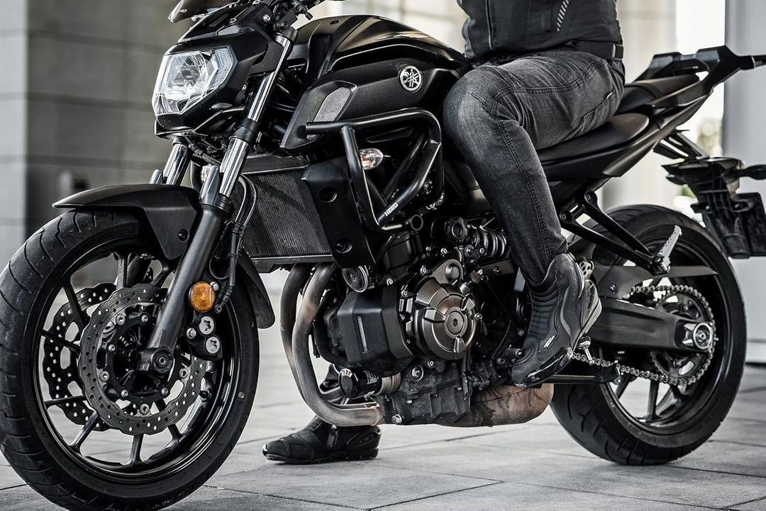 SHIMA SX-6 Men, Motorradsteifel Herren | Verstärkte Leder Motorradschuhe mit Seitlichem Reissverschl