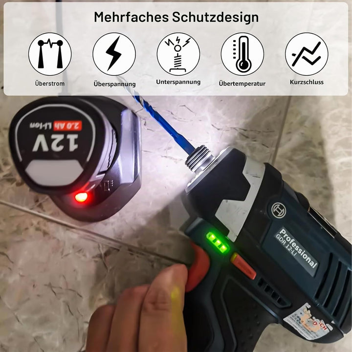 10.8V/ 12V Akku Ladegerät für Bosch Professional AL1115CV Li-ion Akkus ladegerät für Bosch BAT411 AL