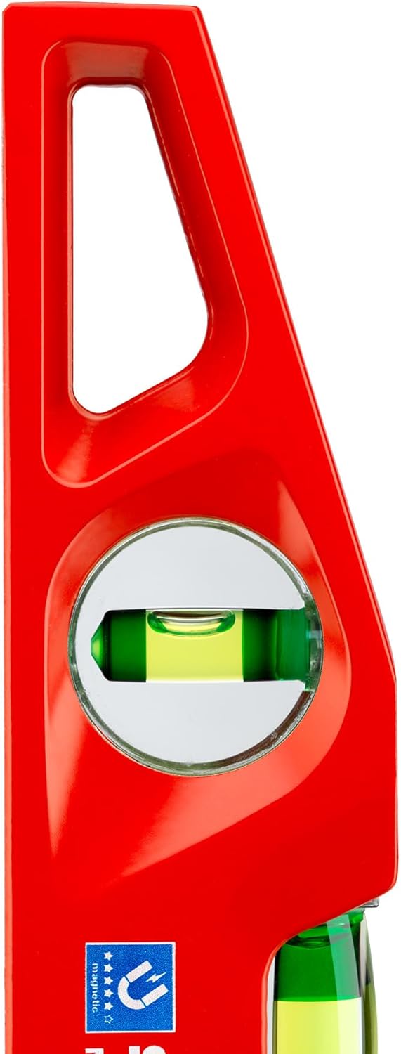 SOLA LSTFM Magnetische Torpedowaage aus Aluminiumdruckguss, mit 3 60% vergrösserten Libellen, 25,4 c
