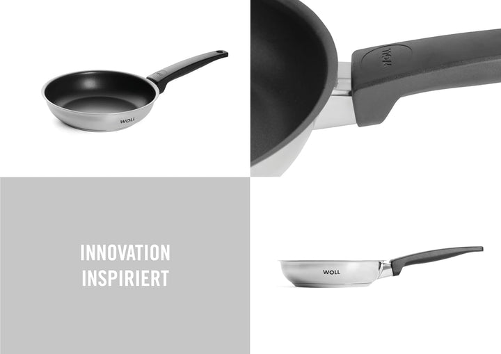 Woll Concept Bratpfanne - Induktiv -, Ø 20 cm, 4,5 cm hoch, Geeignet für alle Herdarten, Edelstahl,