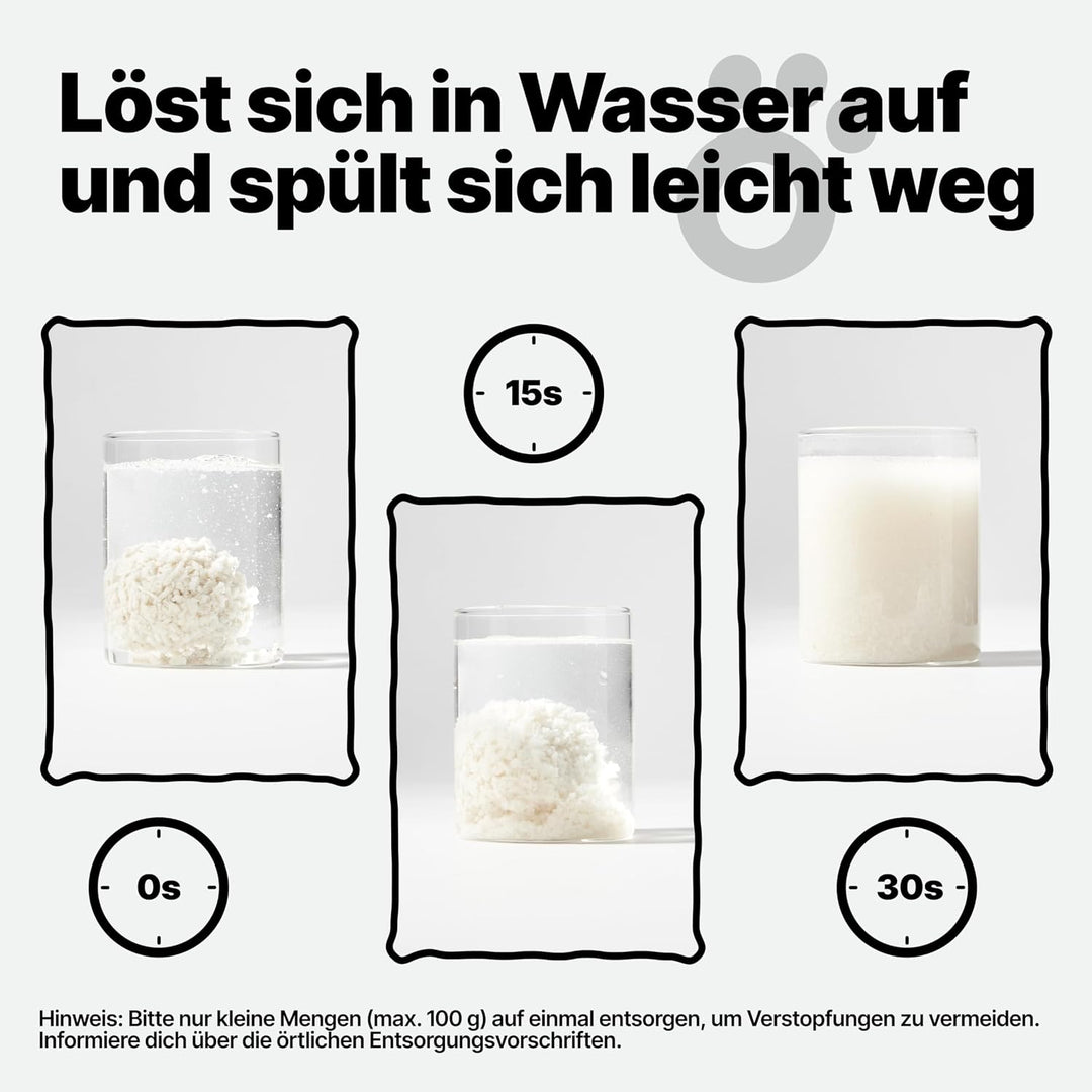 Tofu Katzenstreu - Klumpend, Pflanzlich aus Erbsenhülsen, Biologisch Abbaubar, 99% Staubfrei, Optima