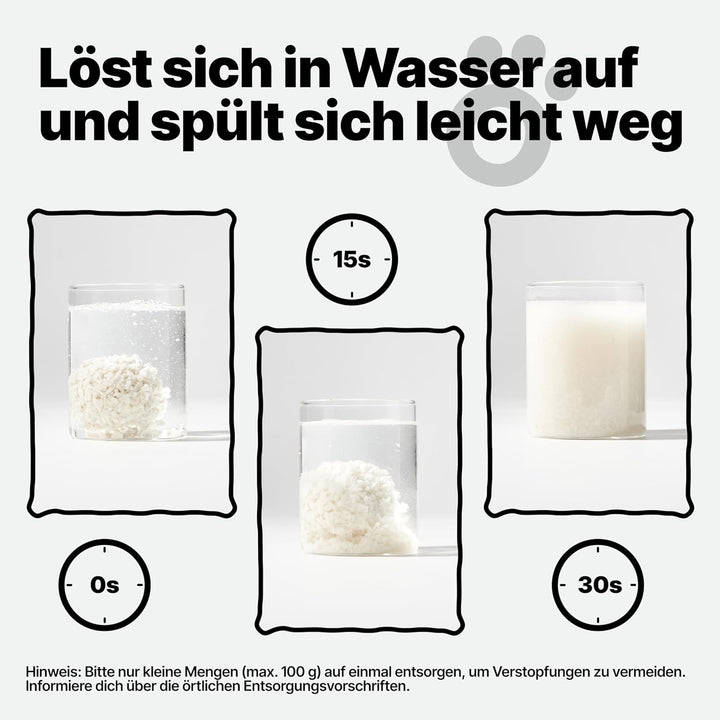 Tofu Katzenstreu - Klumpend, Pflanzlich aus Erbsenhülsen, 99% Staubfrei, Optimale Geruchskontrolle,