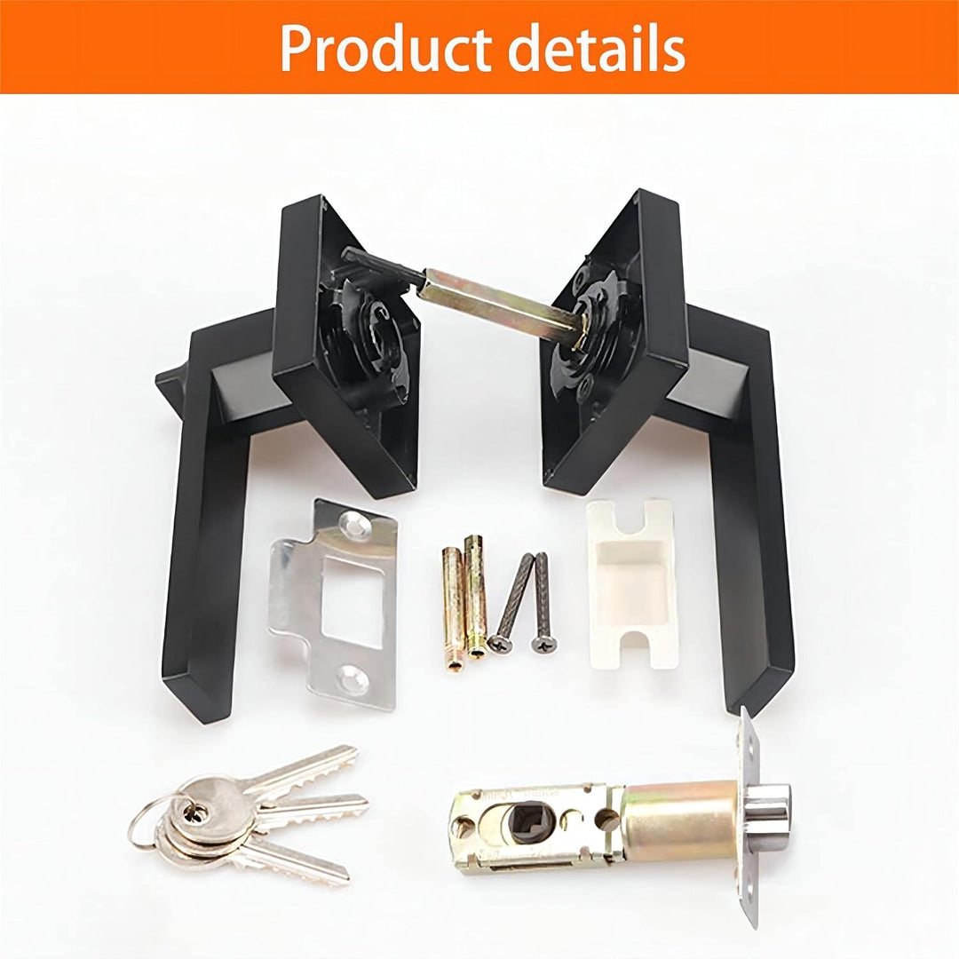 Qrity Türschloss Aluminiumlegierung Drückergarnitur Türdrückerfür für Schlafzimmer, Garderobe, Staur