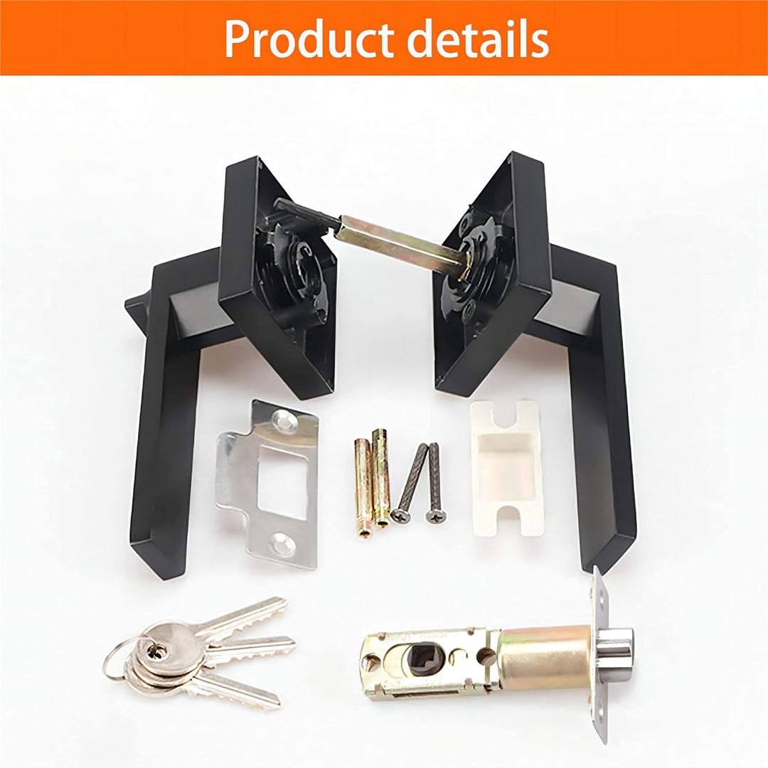 Qrity Türschloss Aluminiumlegierung Drückergarnitur Türdrückerfür für Schlafzimmer, Garderobe, Staur