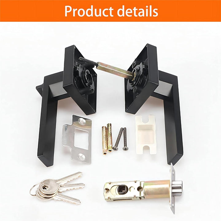 Qrity Türschloss Aluminiumlegierung Drückergarnitur Türdrückerfür für Schlafzimmer, Garderobe, Staur
