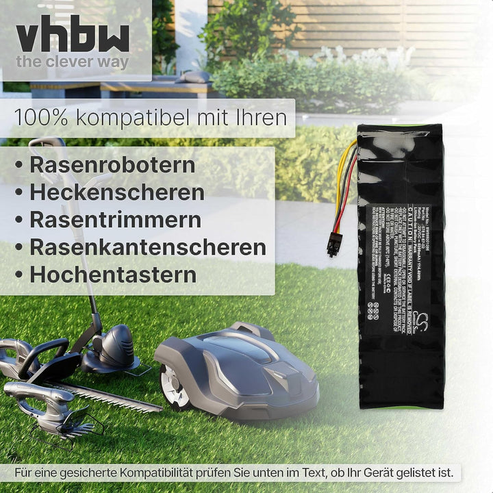 vhbw Akku kompatibel mit Husqvarna Automower 265 ACX, 265 ACX 2012, 265 ACX 2013 Rasenroboter Rasenm