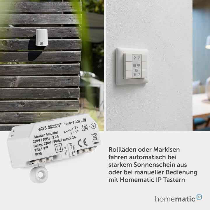 Homematic IP Access Point 2 + 5x Rollladenaktor – Unterputz, Smart Home, Digitale Steuerung für 5 Ro