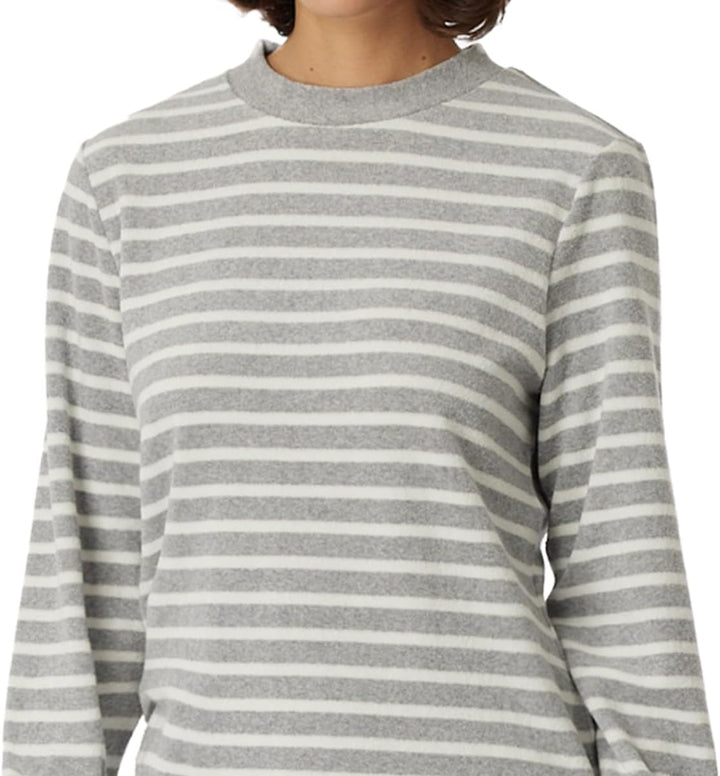 Schiesser Damen Schlafanzug lang Frottee warm kuschelig wohlfühlen - Nightwear 50 Grau-mel._180116,