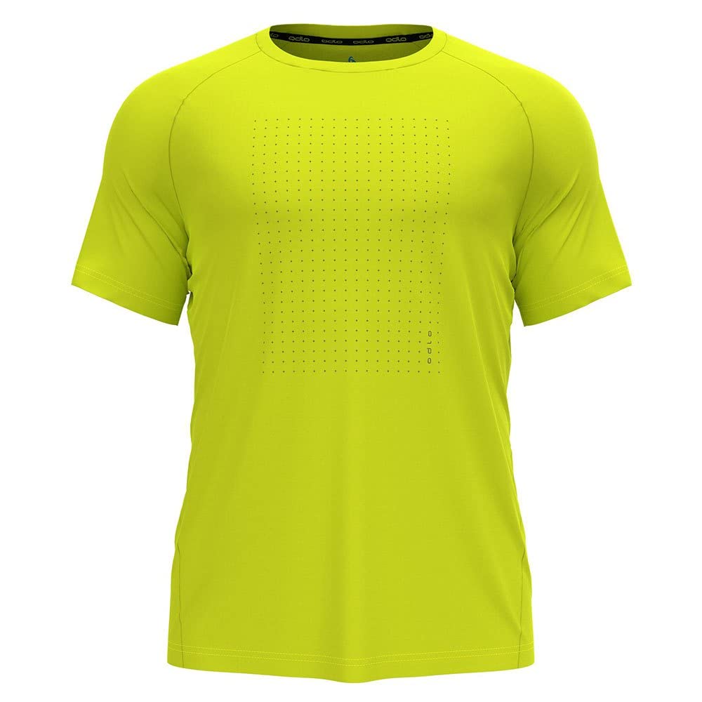 Odlo Herren Essential Print_313752 Kurzarm Laufshirt S Evening Primrose, S Evening Primrose