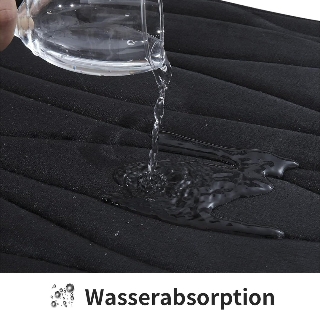 Homaxy Badematten Set 2 teilig Memory Foam Saugfähige Badteppich Set rutschfeste Waschbar Badvorlege