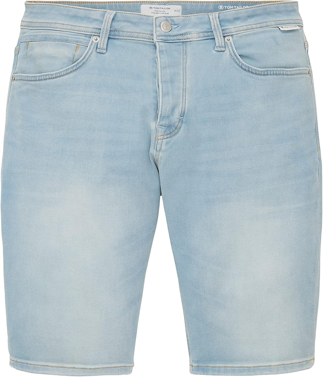 TOM TAILOR Herren Jeans Bermuda Shorts mit Stretch, 30 10117 - Used Bleached Blue Denim
