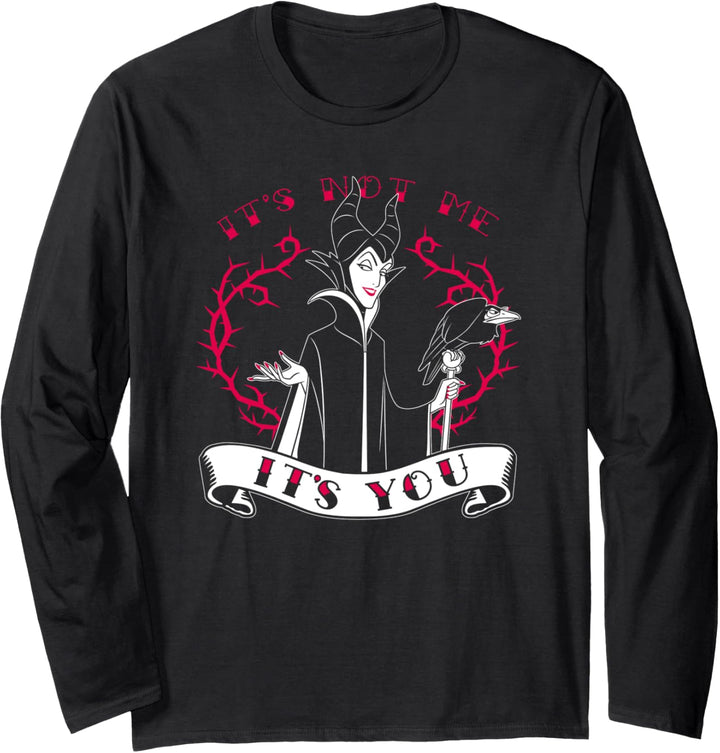 Disney Villains Valentines Maleficent It's Not Me It's You Langarmshirt