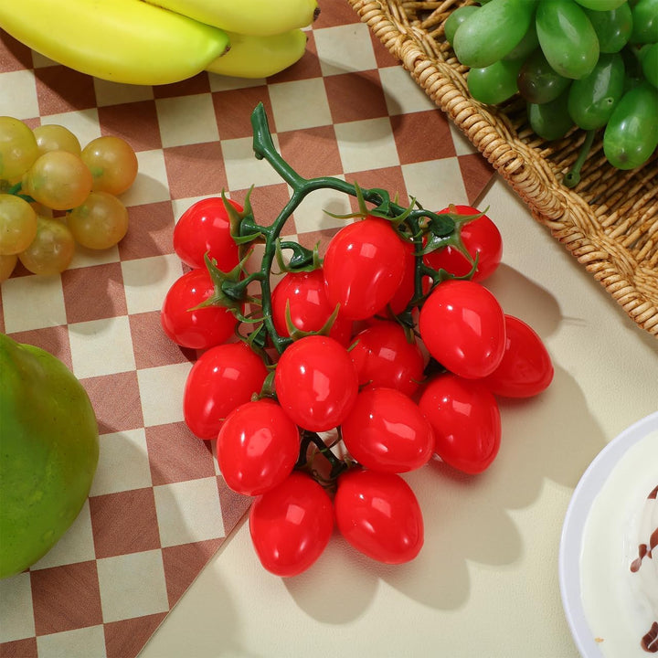 IMIKEYA 3er Set Künstliche Kirschtomaten Lebensechte Gefälschte Tomaten künstliches Obst Dekoration