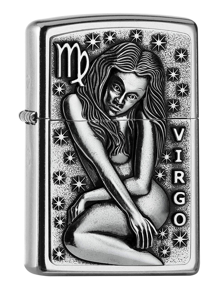 Zippo 2006499 PL 207 Virgo Tierkre. V19 Feuerzeug, Messing, Design, 5,83,81,2