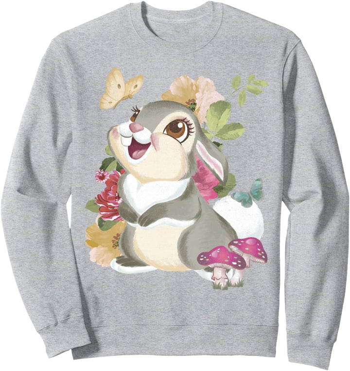 Disney Bambi Thumper Vintage Floral Portrait Sweatshirt