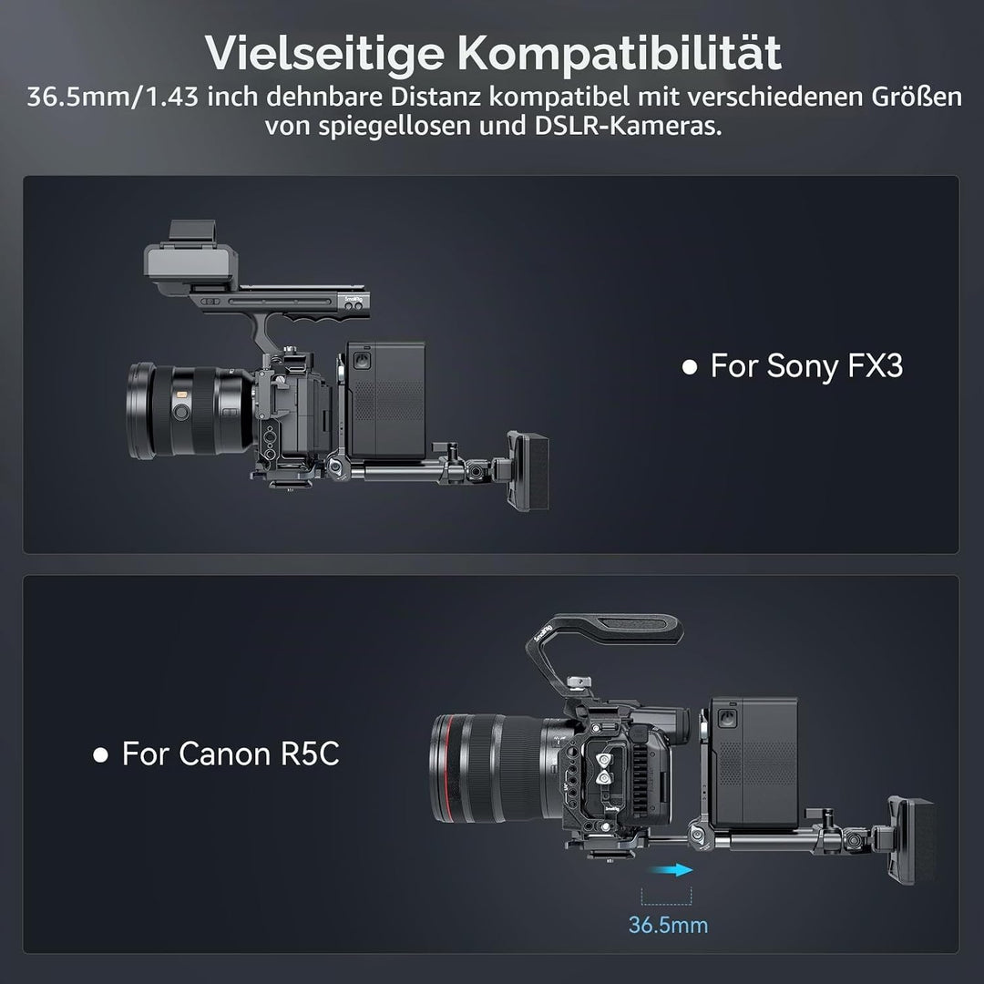 SMALLRIG V-Mount Battery Plate, V-Lock-Akku Mounting Plate mit Schnellwechselplatte für Arca, Brustp