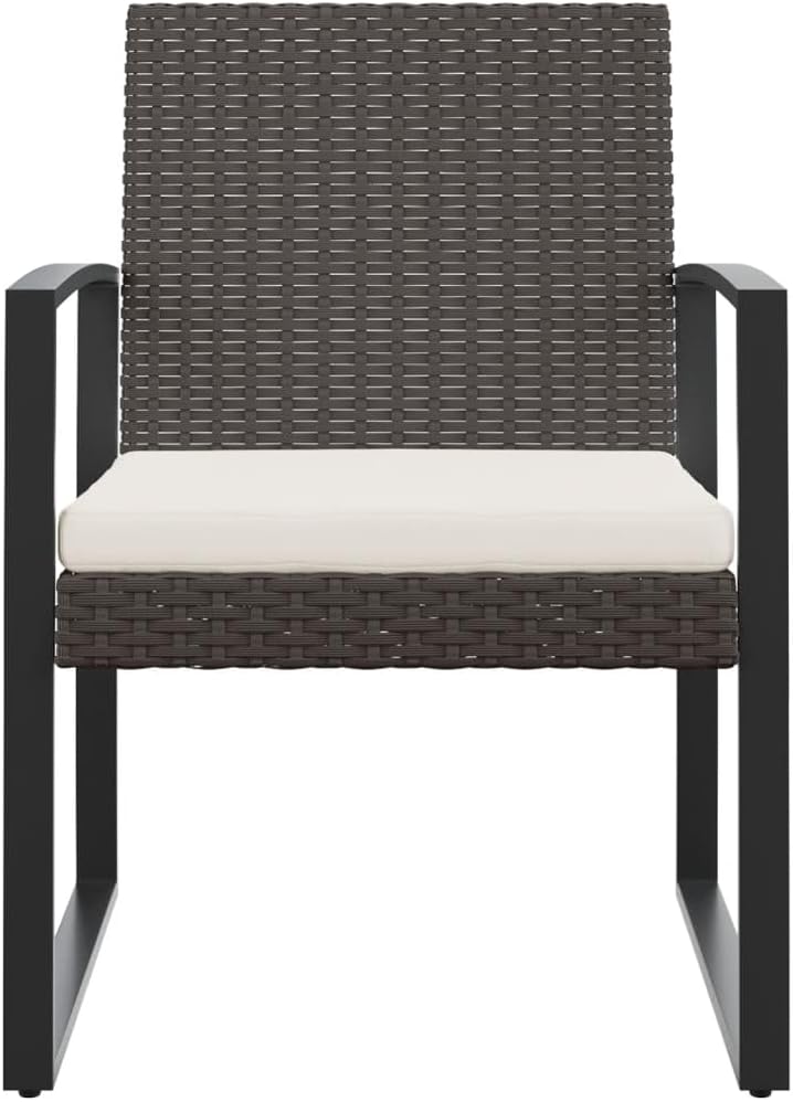 Festnight Rattanstuhl Gartenstühle 2 STK Garten-Esszimmerstühle Rattansessel Braun PP-Rattan Outdoor
