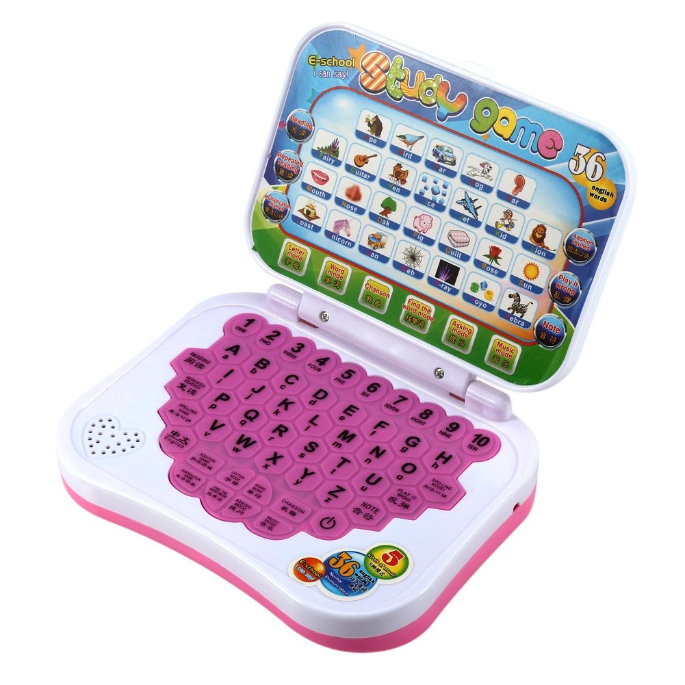 Kinder Laptop Spielzeug, Zweisprachige Pädagogische Lernstudie Spielzeug Laptop Laptop Computerspiel