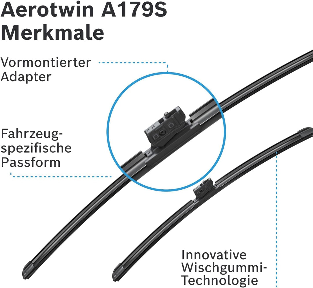 Bosch Scheibenwischer Aerotwin A179S, Länge: 700mm/450mm – Set für