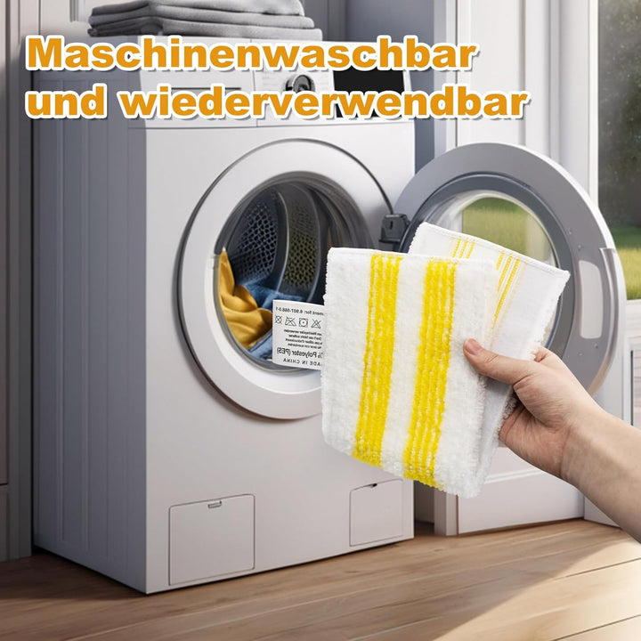 5 Mikrofaser-Tuchset Kompatibel für Kärcher Dampfreiniger Universal Bodentuchset EasyFix SC 2, SC 3,