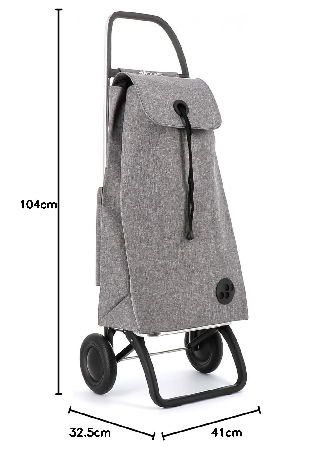Einkaufstrolley Rolser I-Max Tweed 2 Räder - Grau 2 Räder Grau, 2 Räder Grau
