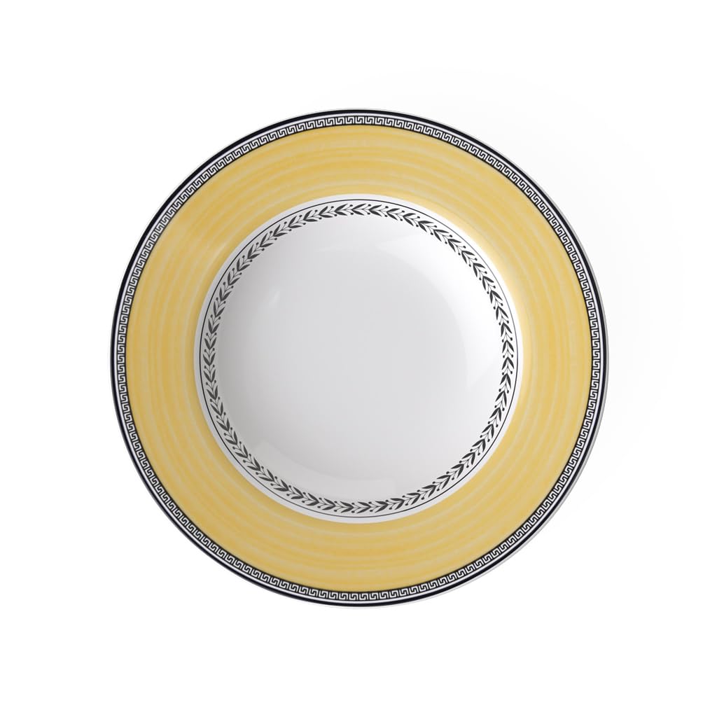Villeroy und Boch Audun Fleur Suppenteller, Premium Porzellan 24X24X3,5CM Landhaus & Rustikal, 24X24