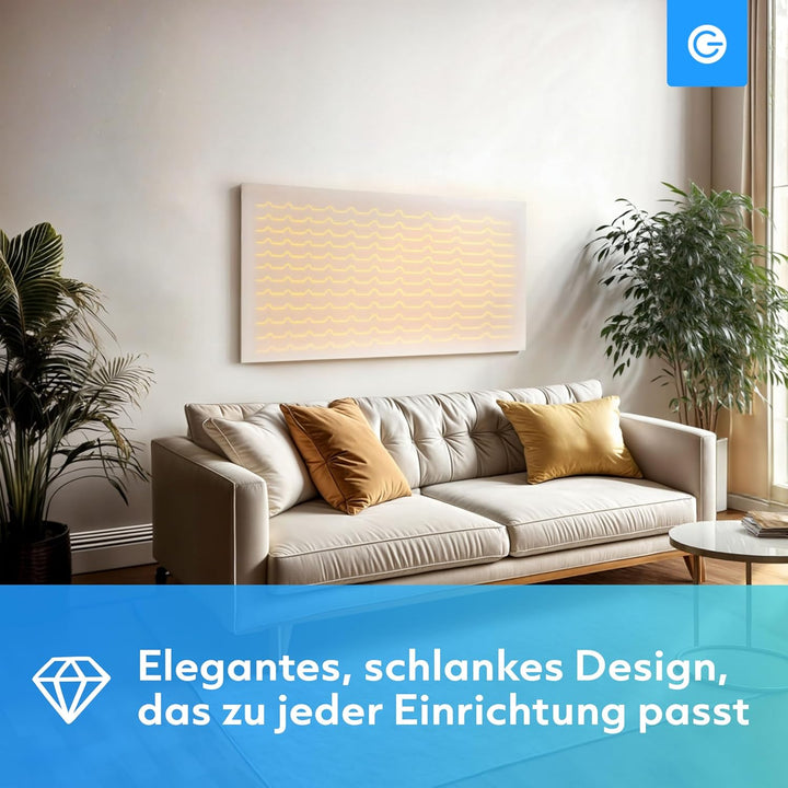 Silvergear® Infrarotheizung Premium | 720W Heizpaneel mit WiFi-Steuerung | Schutz vor Überhitzung |