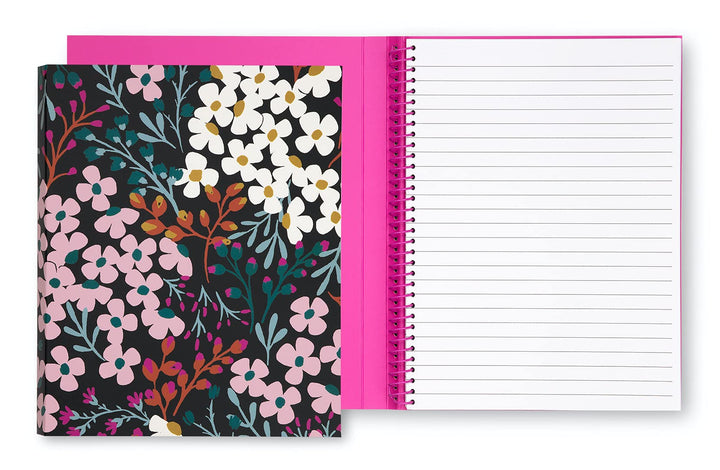 Kate Spade New York Concealed Mini Spiral Notebook, 8.25" x 6.75" Journal Notebook with 112 Lined Pa