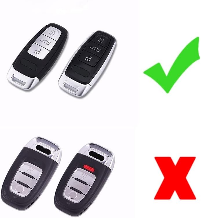 Leder Autoschlüssel Hülle kompatibel mit Audi A1 A2 A3 A6L A8L A7 A4L A5 Q5L Q1 Q3 Q5 Q7 Fernbedienu