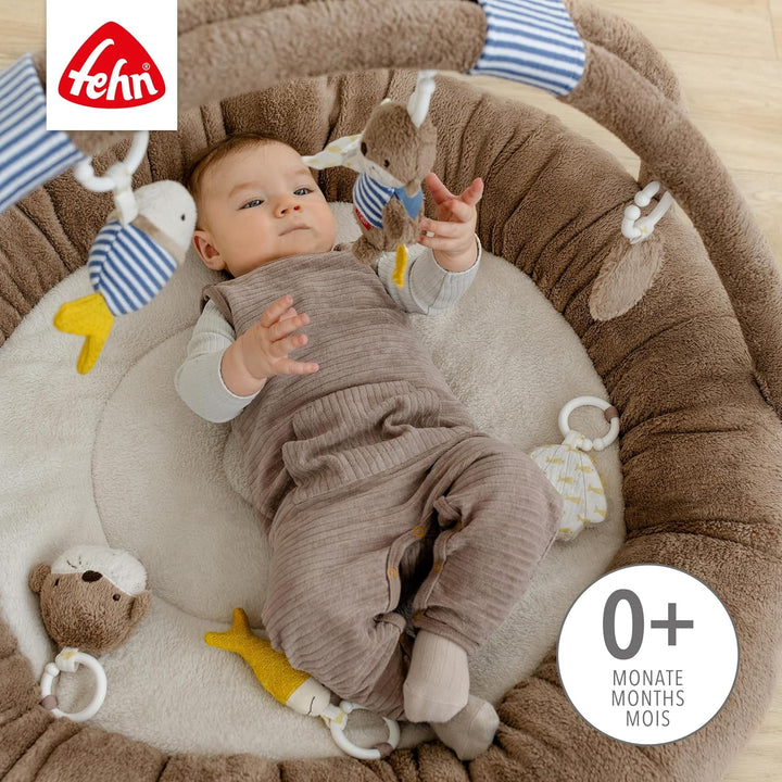 3-D-Activity-Nest Otter – Besonders weicher Spielbogen mit 7 abnehmbaren Spielzeugen für optimalen K