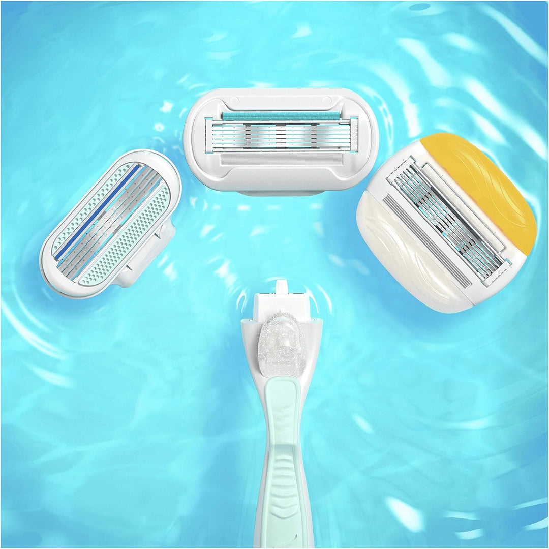 Gillette Venus Deluxe Smooth Sensitive Ersatzklingen für Damenrasiermaschine, (4 Stück), Maschinen E