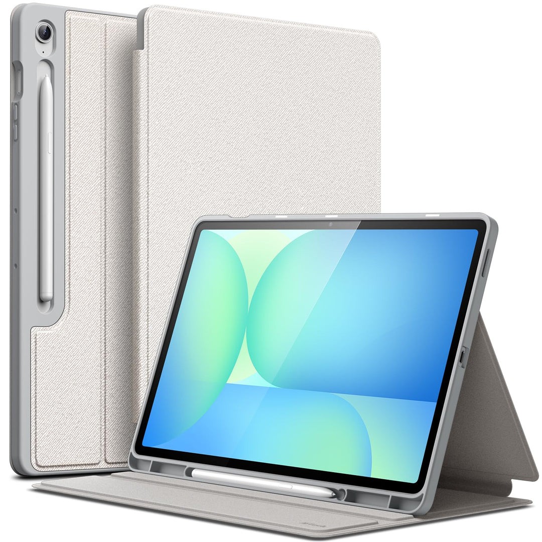JETech Hülle für Samsung Galaxy Tab S10 FE Plus/S10 FE+ 13,1 Zoll mit S Pen Halter, Dünn Folio Ständ
