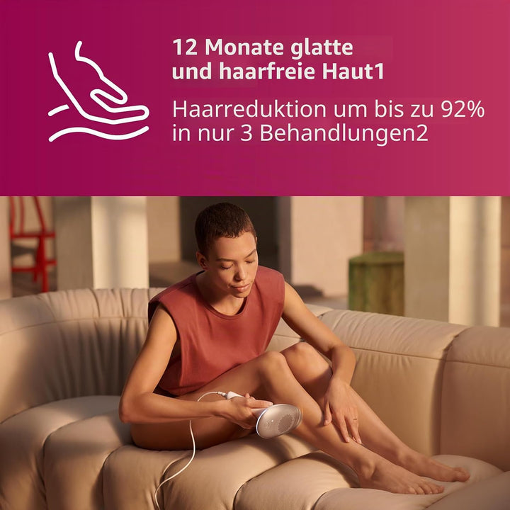 Philips Lumea IPL Advanced, 3 Zubehörteile, Epiliergerät und kompakter Satin-Trimmer